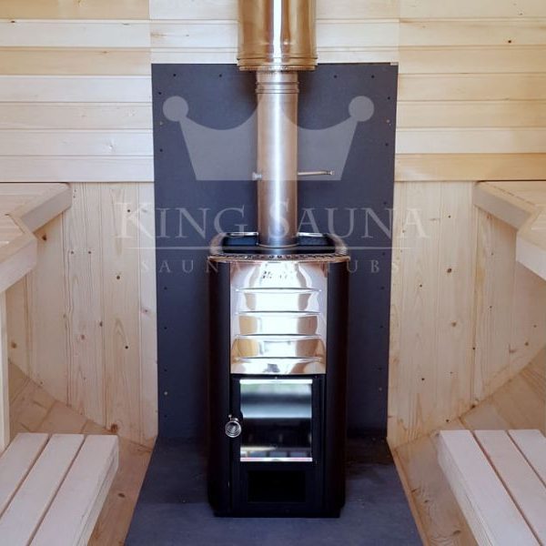 "Fass sauna" 3,24m x 2,38m mit offenem Ankleideraum